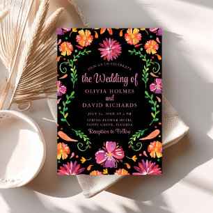 Boho farbenfrohe mexikanische Fiesta Wedding Einla Einladung