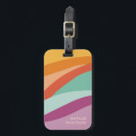 Boho farbenfroher Abstrakter Retro-Name Gepäckanhänger<br><div class="desc">Das Gepäckschild Boho farbenfroh Abstrakt Retro Name ist in fröhlichen und hellen Farben gehalten,  darunter Lavendel,  Aqua,  aquamarin,  orange,  Korallen und Gelb.</div>