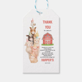 Boho Farm Animal 1st Birthday |Rustic Barnyard Geschenkanhänger