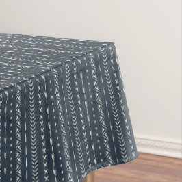 Boho-Farmhouse-Pfeilstreifen-Geometrie Dunkelblau Tischdecke