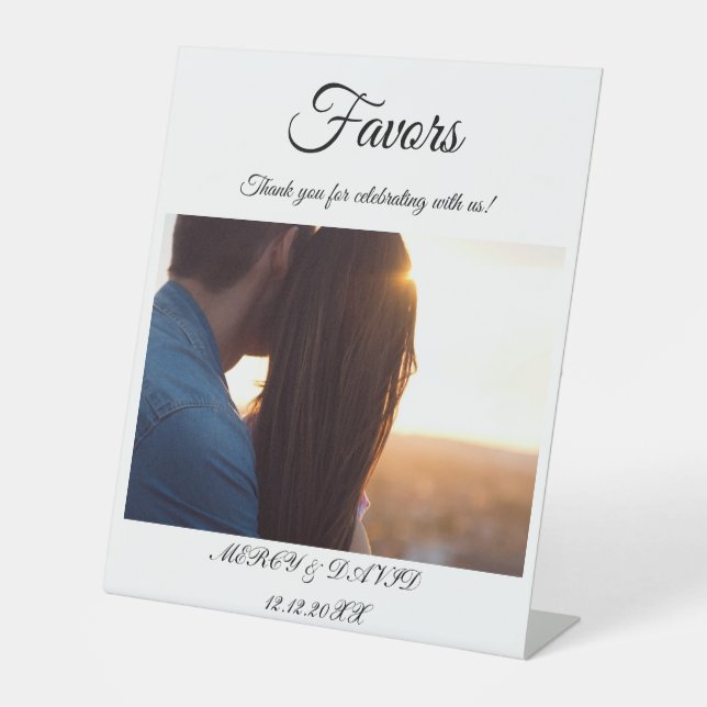 Boho Favor Foto Podest Schild (Vorderseite)