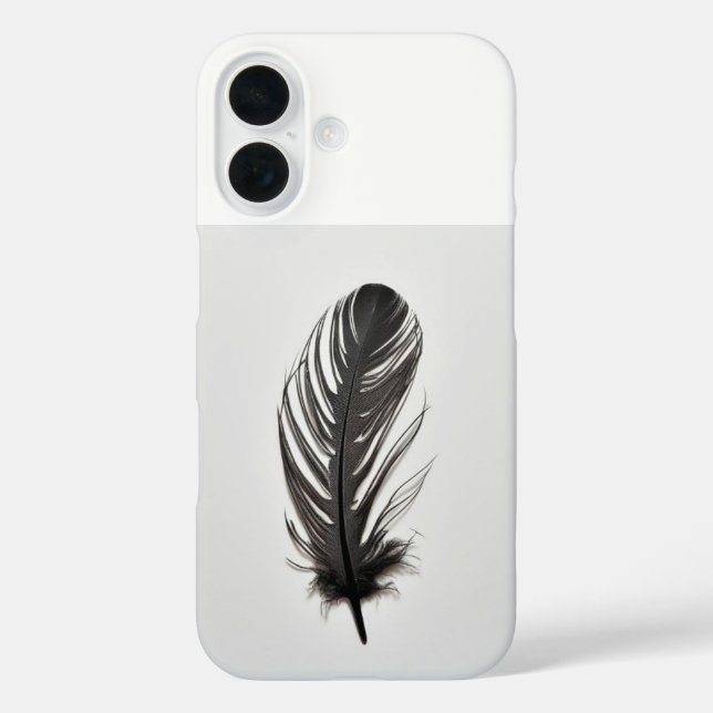 Boho Feather Art Phone Case - Elegant Minimalistis (Rückseite)
