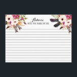 Boho Feather Beautiful Floral Advisor Cards Hinweiskarte<br><div class="desc">Boho Feather Beautiful Floral Advisor Cards</div>