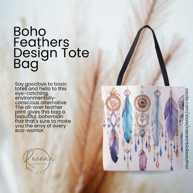 Boho-Feather-Design-Tasche Tasche (Von Creator hochgeladen)