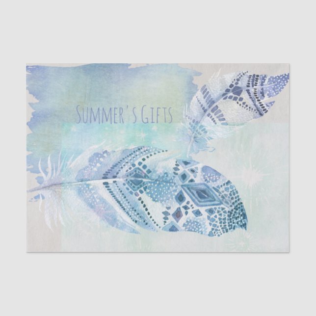 Boho Feather Gifts Seidenpapier (Vorderseite)