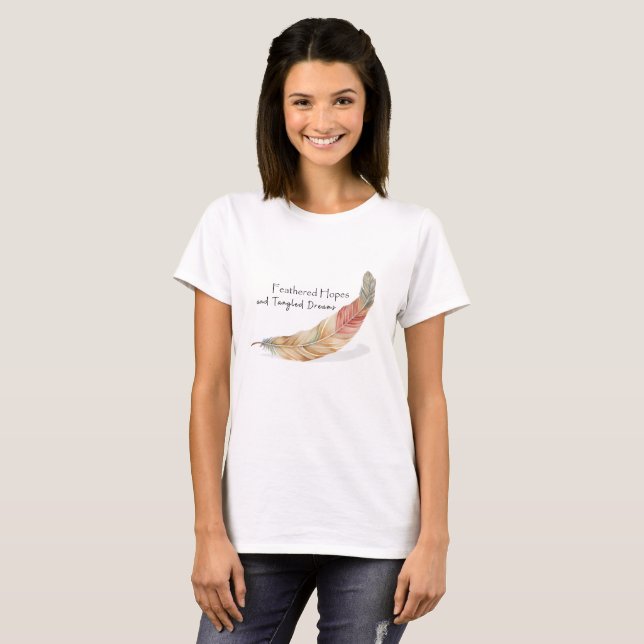 Boho Feather T - Shirt - Spring Artistic Style (Vorne ganz)