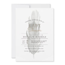 Boho Feather | Wasserfarben-Babydusche