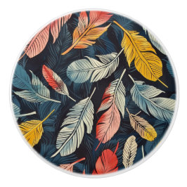 Boho Feathered Whimsy Keramikknauf