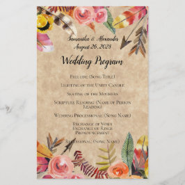 Boho Feathers Arrows Blume Rustikale Hochzeit