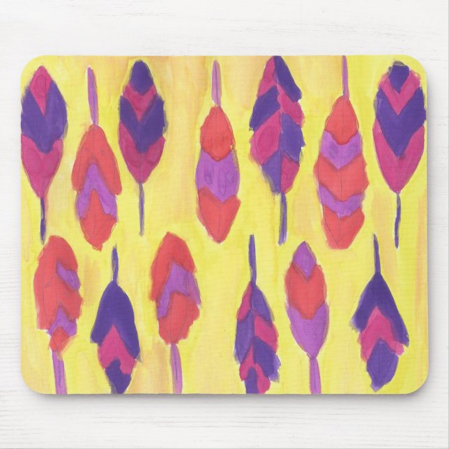 Boho Feathers Mousepad (Vorne)