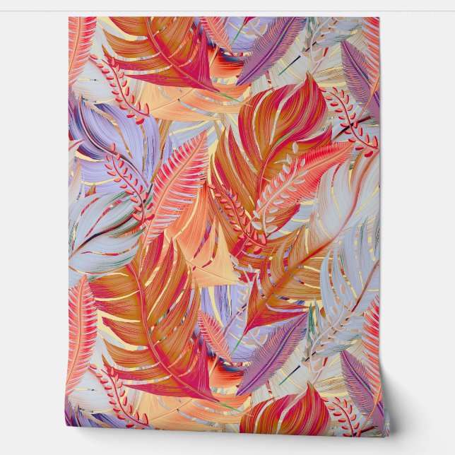 Boho Feathers Tapete (Abrollen)