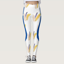 Boho-Feder-Muster Leggings
