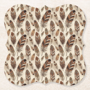 Boho-Feder-Muster Untersetzer
