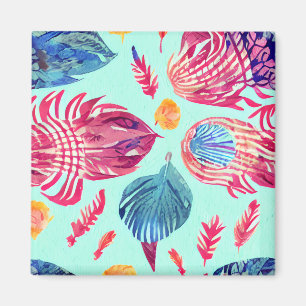 Boho-Federmuster Magnet
