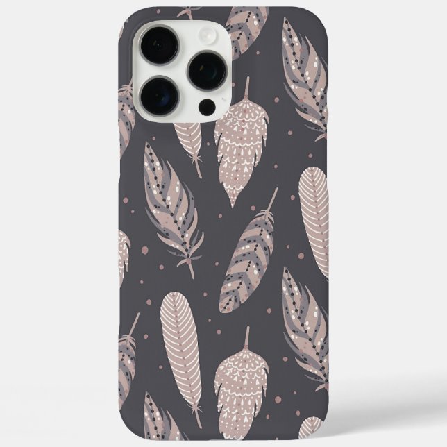 Boho-Federn iPhone 16 Pro Max Hülle (Rückseite)