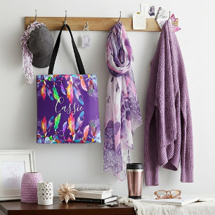 Boho-Federn personalisierte Tasche