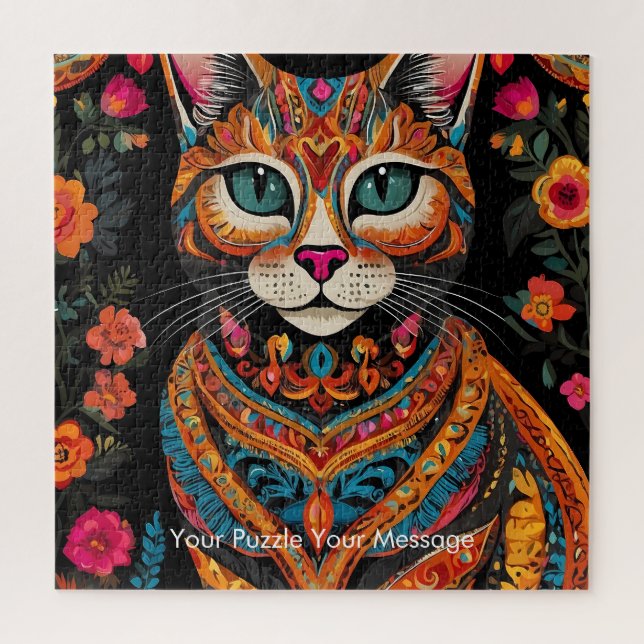 Boho Feline Mandala (Vertikal)