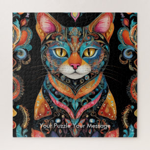 Boho Feline Mandala
