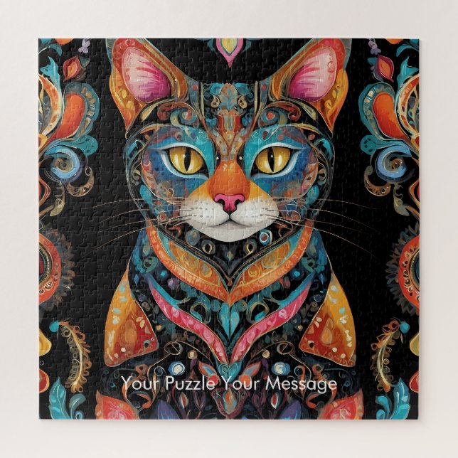 Boho Feline Mandala (Vertikal)