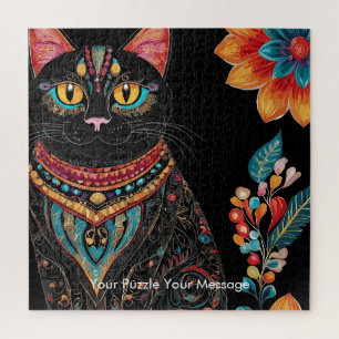 Boho Feline Mandala