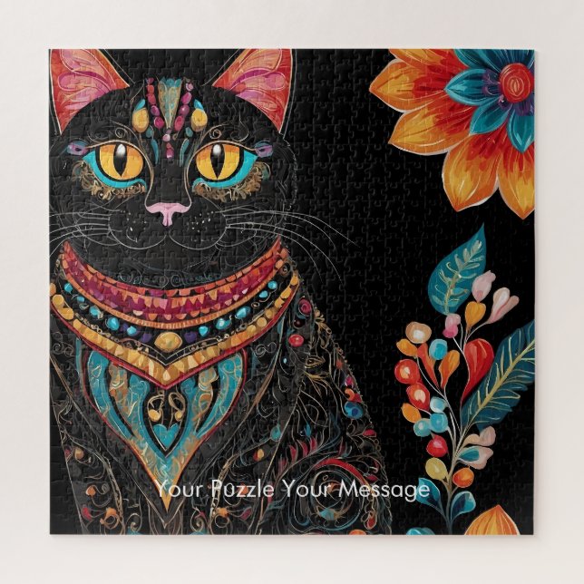 Boho Feline Mandala (Vertikal)