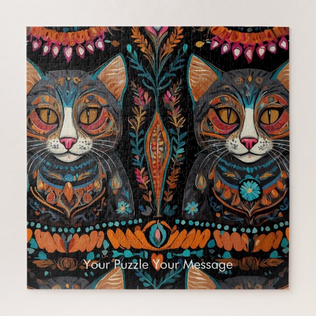 Boho Feline Mandala (Vertikal)