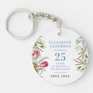 Boho Femme Retire Pastel Blue Floral Anniversaire