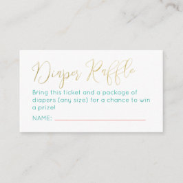 Boho Fiesta Diaper Raffle Ticket Enclosure Card Begleitkarte