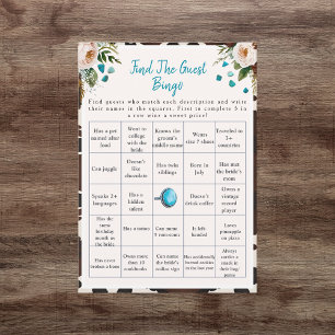 Boho Find the Guest Brautparty-Bingo Spiel Einladung