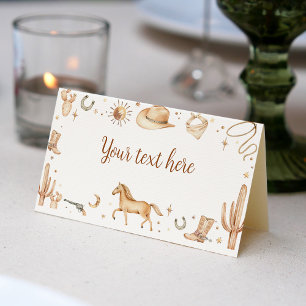 Boho First Rodeo Birthday Platzkarte