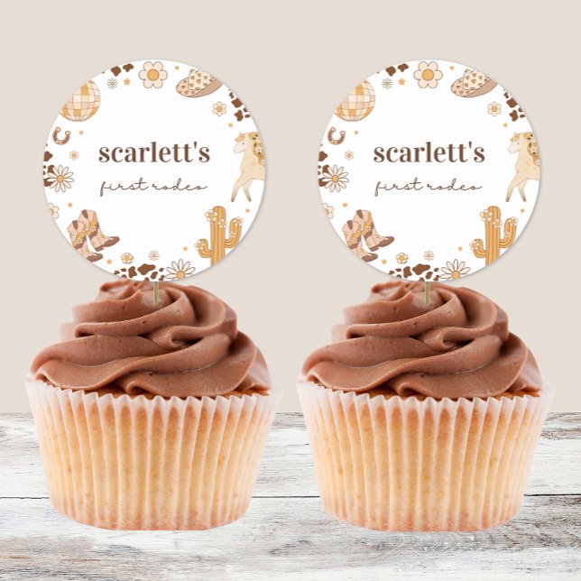 Boho First Rodeo Cowgirl Birthday Stickers (Von Creator hochgeladen)