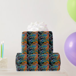 Boho Fish Wrapping Paper Geschenkpapier