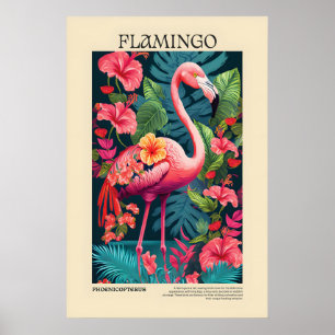 Boho-Flamingo-Druck Tropischer Vogel Wandkunst Poster
