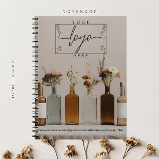 Boho-Flaschen | Blumen | Ästhetisches Notizbuch Notizblock