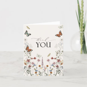 Boho Fleur sauvage Rustic Butterfly Carte de remer