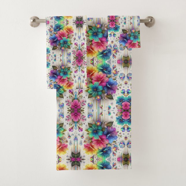 Boho Fleurs Blanches Arc-en-Ciel (En situation)