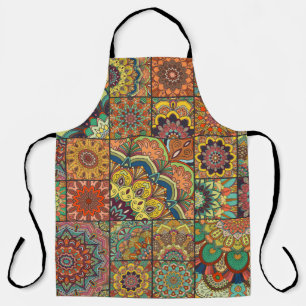 Boho Fliesen: farbiges Patchwork nahtlos Muster Schürze