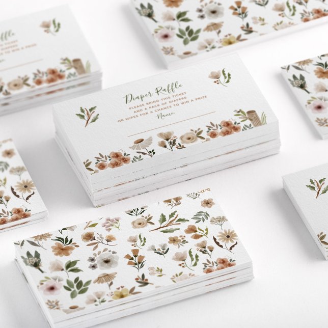 Boho Flora Baby Duschdusche Windelwanne Business C Visitenkarte (Von Creator hochgeladen)