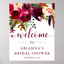 Boho Floral | AFFICHE DE BIENVENUE FÊTE DES MARIÉE
