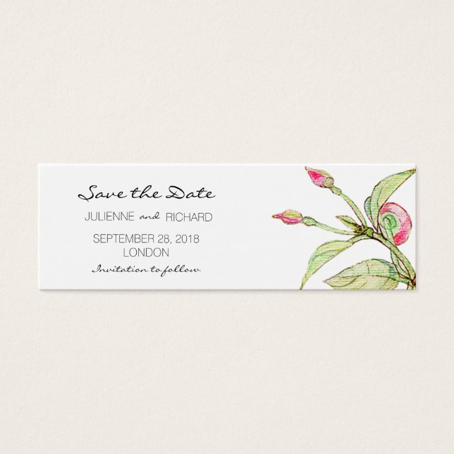 Boho Floral Affordable Save the Date Mini Cards (Vorderseite)