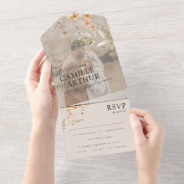 Boho floral alles in einer UAWG Hochzeit Einladung