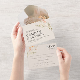 Boho floral alles in einer UAWG Hochzeit Einladung