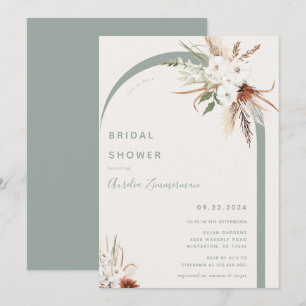 Boho Floral Arch Invitation de la douche nuptiale