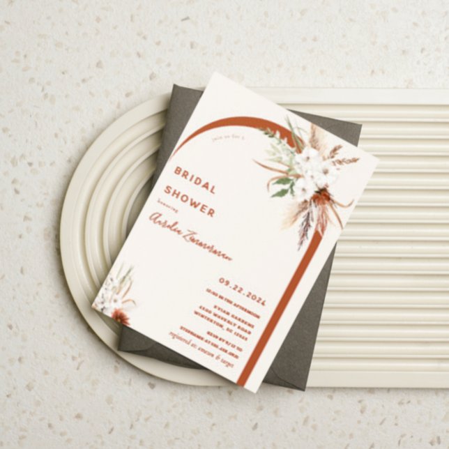 Boho Floral Arch Invitation de la douche nuptiale (Créateur téléchargé)