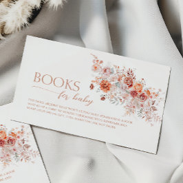 Boho Floral Baby Brunch Bücher für Baby Begleitkarte