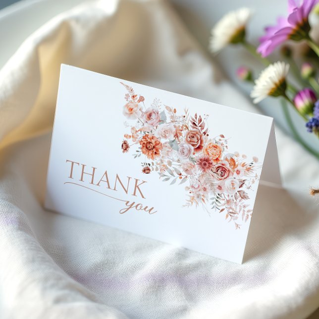 Boho Floral Baby Brunch Dankeskarte (Von Creator hochgeladen)