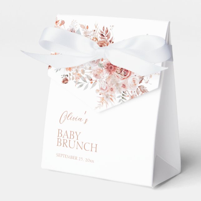 Boho Floral Baby Brunch Geschenkschachtel (Vorderseite)