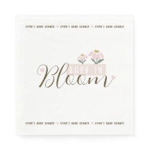 Boho Floral Baby Dusche Paper Napkin