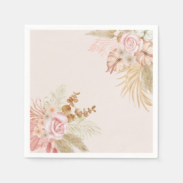 Boho Floral Baby in Bloom Napkin Serviette (Vorderseite)