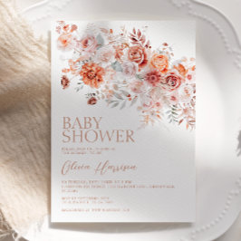Boho Floral Baby Shower Einladung